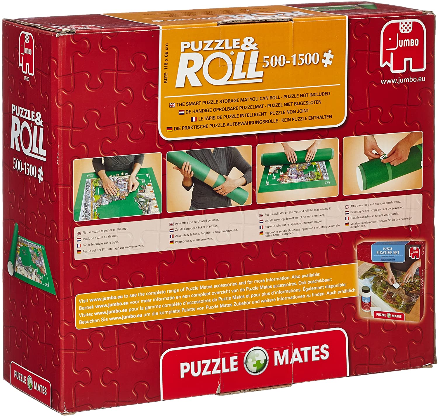 Jumbo Spiele Puzzle Mates Puzzle & Roll bis 1500 Teile Puzzleunterlage Matte