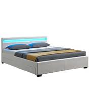 Juskys Lyon LED-Polsterbett