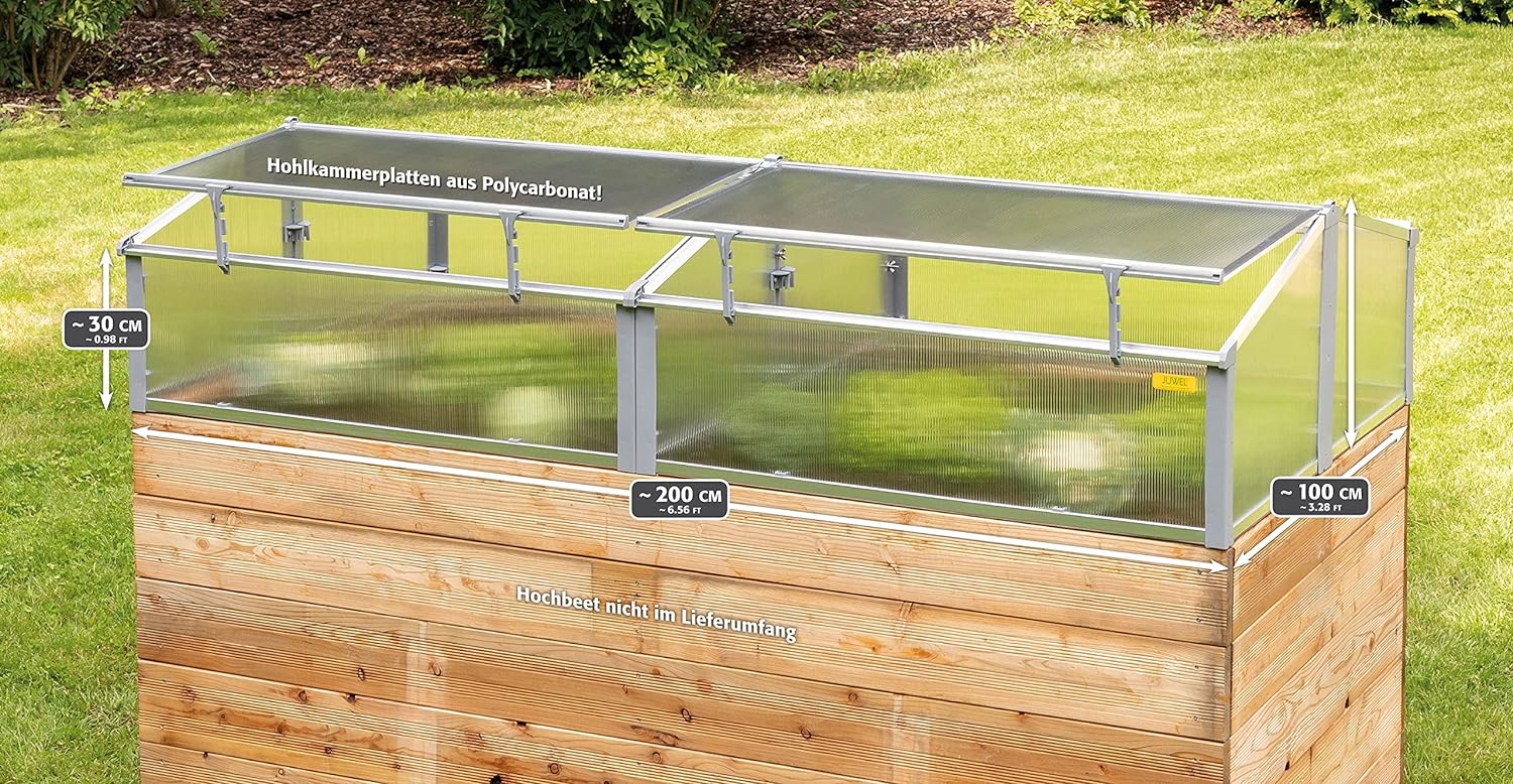 Pflanzen Hochbeet Abdeckung 80x34x35cm - PE Abdeckung Für Gemüse & Kräuter Mit Isolierung