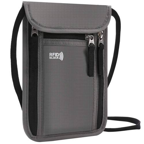 Xcase Brusttasche: Unisex-Brustbeutel mit RFID-Schutz, Reise-Organizer, 4  Fächer, schwarz 