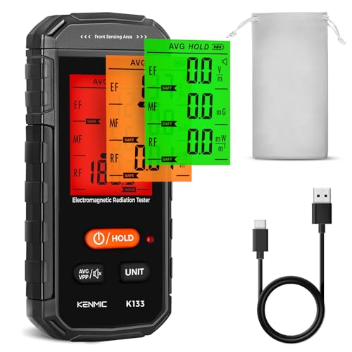 Produktbild von EMF-Messgerät – Digitaler Detektor Für Elektrische & Magnetische Felder, HF Bis 5 GHz, 5G-tauglich – Für Haushalt, Büro, Und Geisterjäger