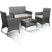 Keplin 4-teiliges Rattan Gartenmöbel Set Vergleich