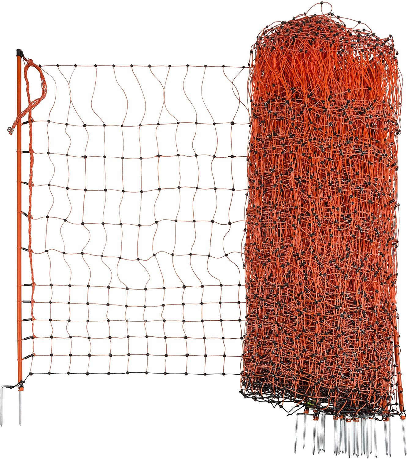 Landkaufhaus Mayer Geflügelzaun, Grün, 105 Cm Hoch, 25 M Lang, Engmaschig 5,9 Cm, Mit Doppelspitze, Ohne Strom