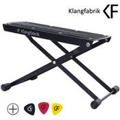 Klangfabrik Fußbank-Gitarre Vergleich