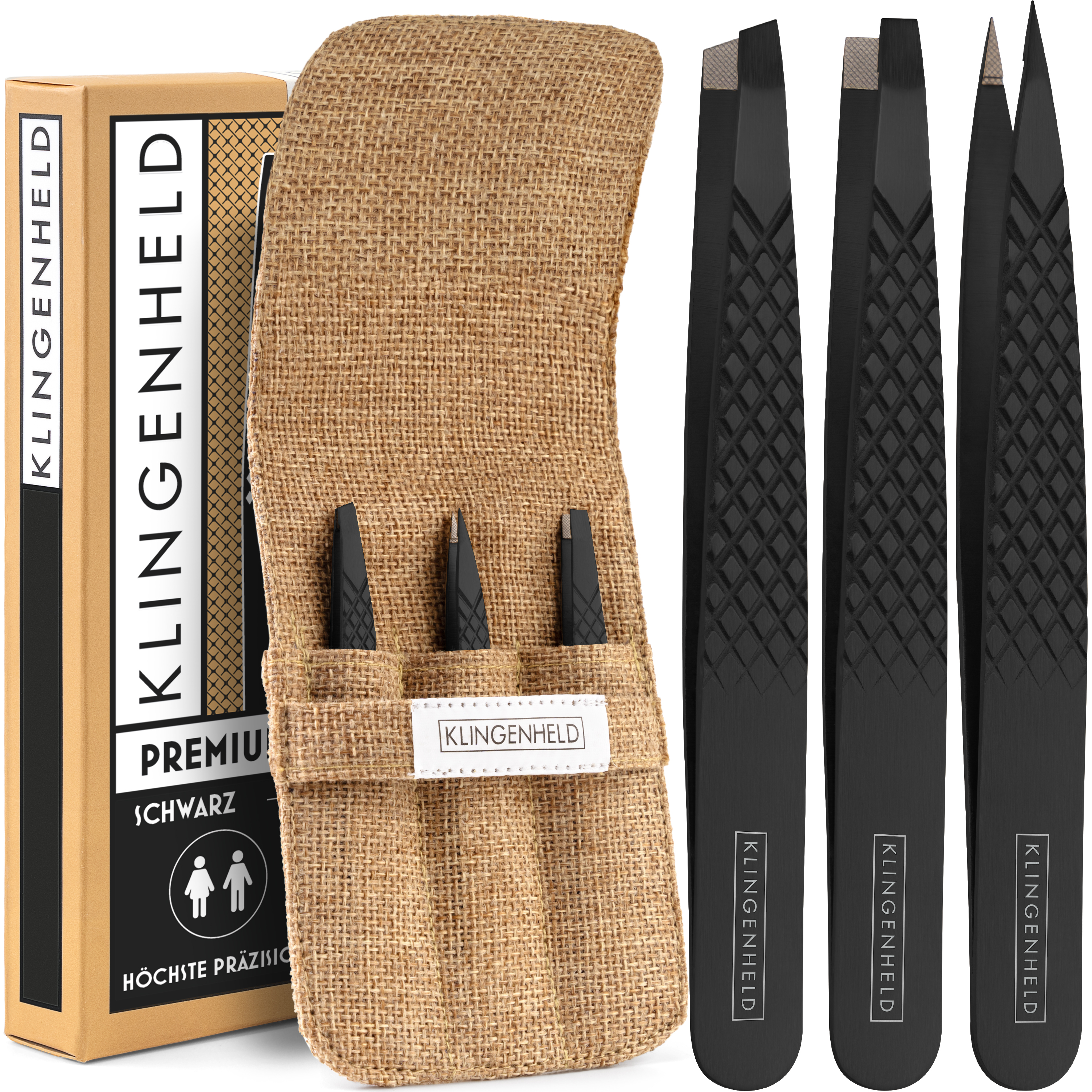 Pinzetten-Set Für Augenbrauen – 2-teilig Aus Rostfreiem Edelstahl, Präzise Spitzen (je 12 Cm)