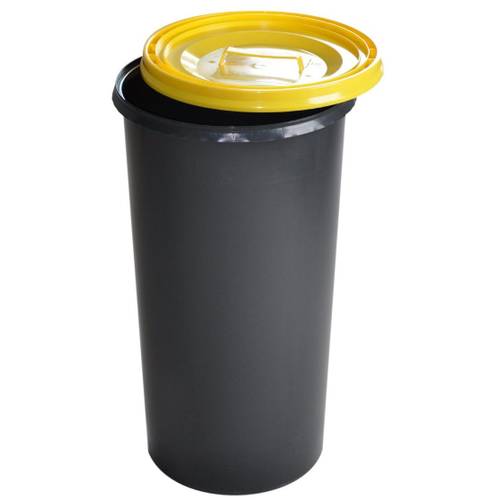 BigDean Müllsackständer - Müllbeutelhalter mit Gitterboden - GELB 120L  klappbar Gelber Sack Ständer