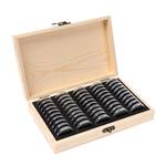 Kyrio 50er-Pack Münzhalter-Etui Holz-Münzbox