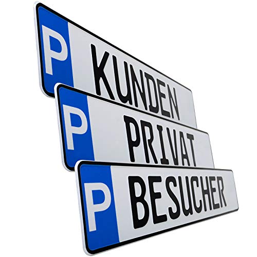 Parkplatz, KFZ-Kennzeichen mit individuellem Text