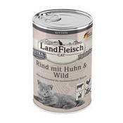 Landfleisch Cat Pastete Rind mit Huhn & Wild 400 g Vergleich