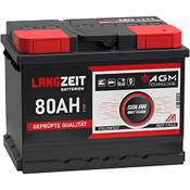 Langzeit AGM Batterie 80Ah 12V Vergleich