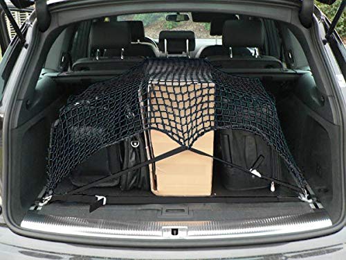Vicera Gepäcknetz 120x100 cm mit 4 Spanngurten • Kofferraumnetz