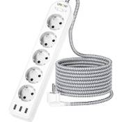 Lencent Steckdosenleiste Mehrfachsteckdose 5 Fach mit 3 USB Vergleich