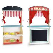 Leomark 2 in 1 Puppentheater und Supermarkt aus Holz Vergleich
