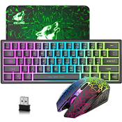 Lexonelec Kabelloses Gaming-Tastatur-Maus-Set