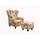 lifestyle4living Ohrensessel mit Hocker