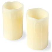Lights4fun LED Kerzen Echtwachs