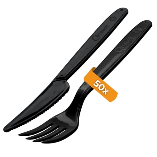 Wiederverwendbares Plastikbesteck – 6 Messer & 6 Gabeln, 7,99 Wiederverwendbares Plastikbesteck – 6 Messer & 6 Gabeln, 7,99