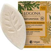 Logona Naturkosmetik Festes Pflege-Shampoo Bio Hanf und Bio Holunder