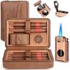 Marvero Leder Zigarrenhumidor Reise Set