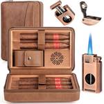 Marvero Leder Zigarrenhumidor Reise Set