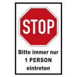 Melis Folienwerkstatt Einzeln-Eintreten-Hinweis