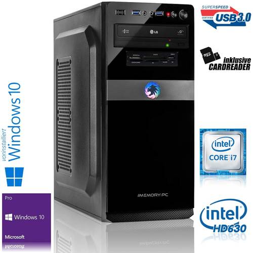 MEMORY PC Intel Core I7-10700F, Windows 11 Pro (64 Bit), Gaming PC mit  Intel® Core™ i7 Prozessor, 32 GB RAM, 1000 GB SSD, NVIDIA GeForce RTX™  3060, 12 GB