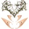 Mostory Geweih Elfen Blumenkrone Elfenohren Set