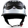 Moto Helmets® D33-Set „Chrome“ · Brain-Cap