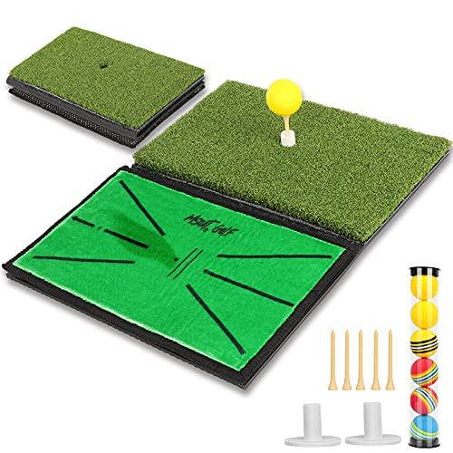Golfguru Golfschlagmatte 1,5x1,2 M – Inkl. 10 Bällen & Tees, Perfekt Für Garten & Indoor