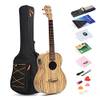 Musoo 30-Zoll-Satin-Zebrawood-Bariton-Akustik-Ukulele