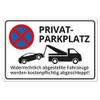 Nbecom Privatparkplatz-Schild