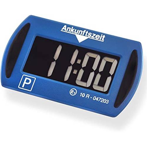 Parkscheibe Timer Uhr Ankunftszeit Anzeige blau Kunststoff