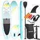 Planche Paddle Gonflable Nemaxx 300x76cm - Kit Complet Avec Sac, Pompe, Pagaie, Design Orange
