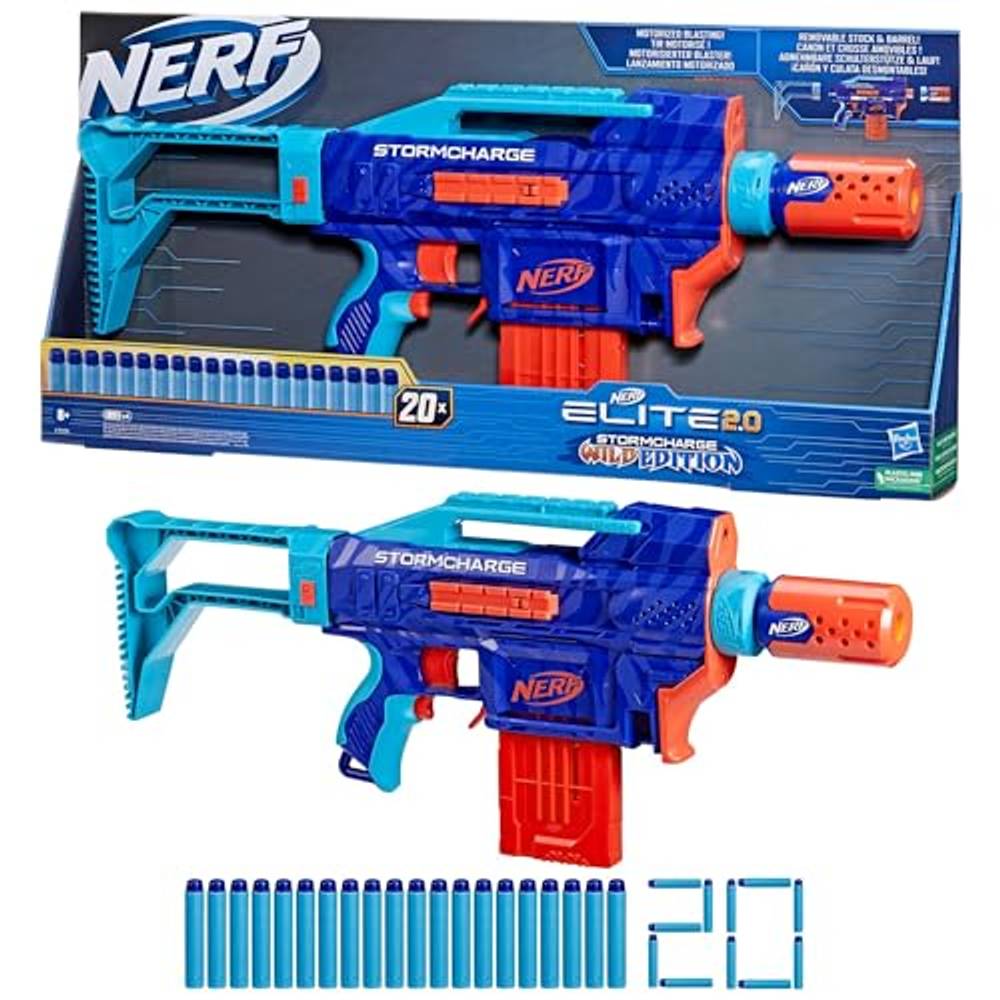 Nerf Stormcharge Wild Edition Elite 2.0 20 Dardos Hasbro Azul | Meses sin interés Nerf Stormcharge Wild Edition Elite 2.0 20 Dardos Hasbro Azul | Meses sin interés