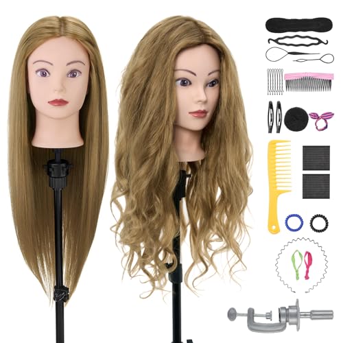 Frisurenkopf Für Friseur-Ausbildung – Mit Echthaar, 50,8 Cm, Für Schneiden, Flechten & Styling