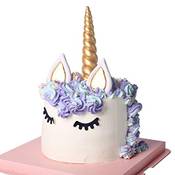 Opret Gold Einhorn Kuchen Topper
