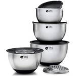 Os Oak Steel ENGLAND Mixing Bowls Set Black