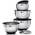 Os Oak Steel ENGLAND Mixing Bowls Set Black