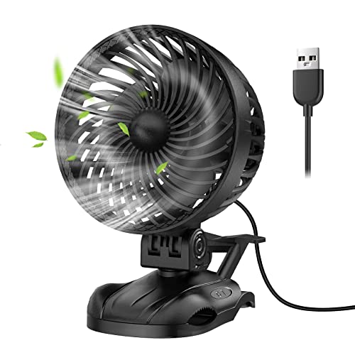 USB Tischventilator Grau – Oszillierend, 3 W, Kompakt Für Schreibtisch & Homeoffice