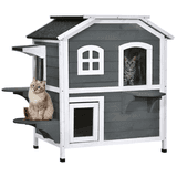 Pawhut Katzenhaus mit Asphaltdach