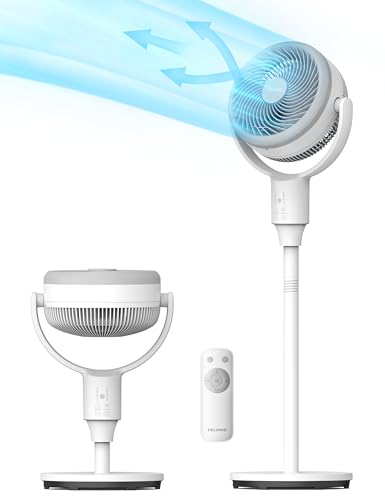 Pelonis Standventilator Mit Fernbedienung - Superleise Mit 3D Luftzirkulation Für Zuhause