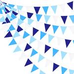 Pink Blume Blue Fabric Flag