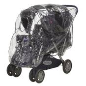 Playshoes Universal Regenverdeck für Geschwister-Wagen