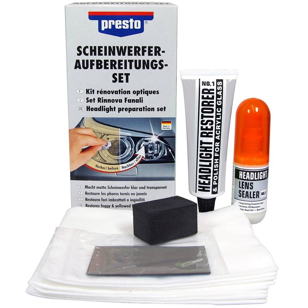 Erstaunlich Presto Scheinwerfer Aufbereitungs Set Bilder