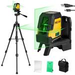 Prexiso Selbstnivellierend & Wiederaufladbarer Doppelmodule Kreuzlinienlaser Mit Stativ