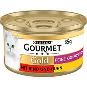 Purina Gourmet Gold mit Rind und Huhn Vergleich