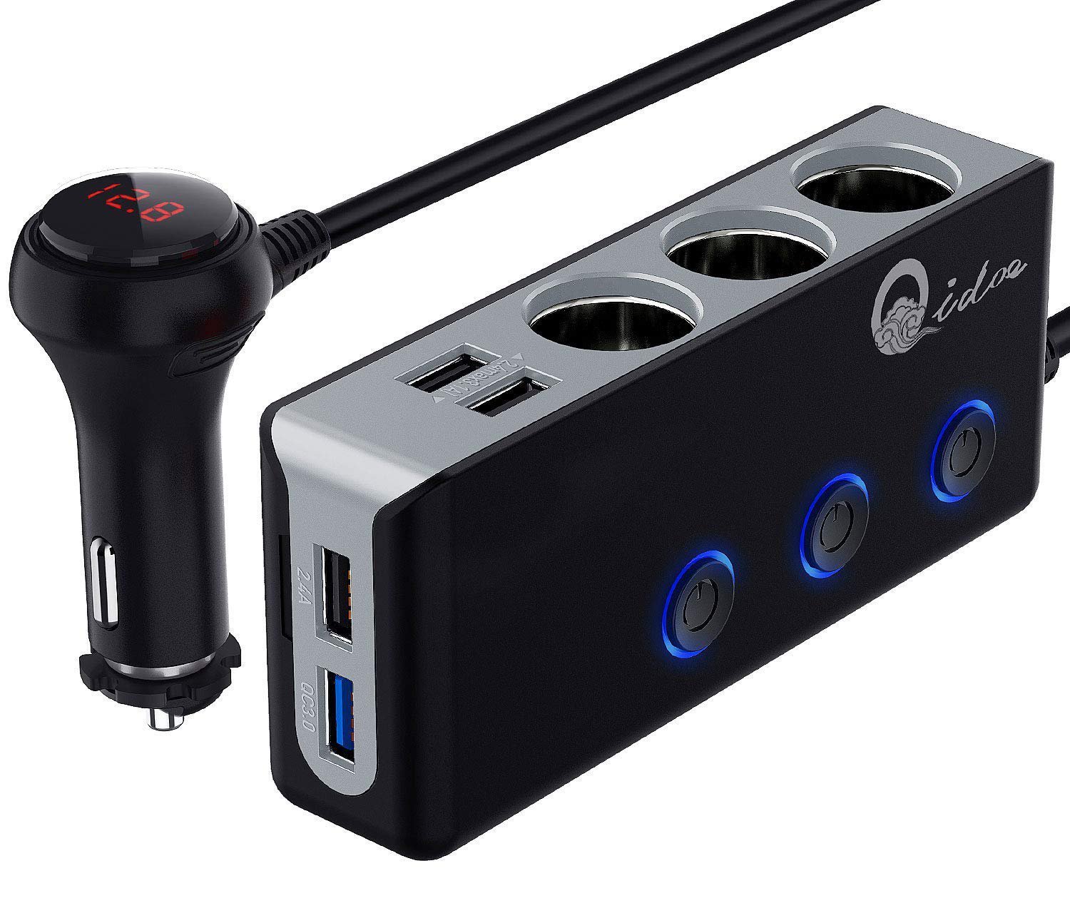 GelldG Zigarettenanzünder-Verteiler 60W Auto Ladegerät USB C, Mini  Zigarettenanzünder mit 1M Typ C Kabel