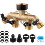 Qwork 4 Wege Verteiler Wasser