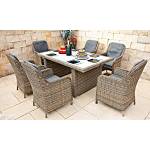 Ragnarök-Möbeldesign Tisch DS13 + 6x Kingchair