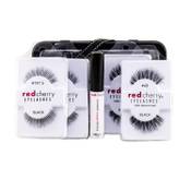 Red Cherry Nr. 43 (2 Stk), Nr. 747S (2 Stk) und Eyelash Adhesive SET Vergleich